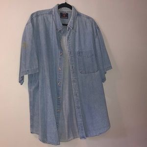Denim short sleeve shirt